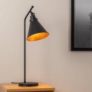 Sivani MR-608 bordlampe, sort/guld, metal, højde 50 cm