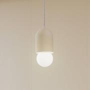 Lindby pendellampe Nielson, Ø 11 cm, beige, gips