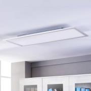 Lindby LED-panel Livel, 4000K, 120cm x 30cm, sølv, metal