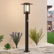 Lindby Gregory LED-vejlampe, 76 cm, sensor, mørkegrå, IP44