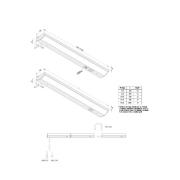 LED-underskabsbelysning ModuLite F, aluminium, 90 cm, 4.000 K, alumini...