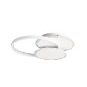 LED-loftlampe Tomo, hvid, 40 cm, metal, fjernbetjening, CCT, dæmpbar