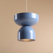 Api hængelampe, blå, metalskærm, 30 cm
