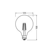 OSRAM LED-pære Globe G125 E27 7,2W Filament 4,000K