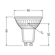 OSRAM LED-pære PAR16 reflektor GU10 4,7W 100° 2,700K