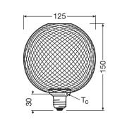 OSRAM Decor LED Flat Globe E27 3,5W gold 2,700K Metal