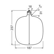 OSRAM LED Vintage Big Oval E27 4,8W 818 Filament smoke dæmpbar