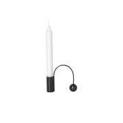 ferm LIVING Lysestage Balance, sort, messing, 9,5 cm