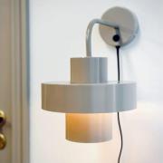 Dyberg Larsen væglampe Stoke, grå, Ø 20 cm, metal