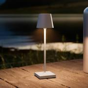 Nuindie pocket LED genopladelig bordlampe, grå, IP54, dæmpbar