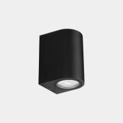 LEDS-C4 Udendørs LED-væglampe Eko Single, sort, bredde 7 cm, aluminium