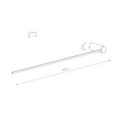 LED-væglampe Arm L, 105 cm høj, sort, metal