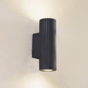 Lindby væglampe Christa, antracit, beton, 25 cm, krusning