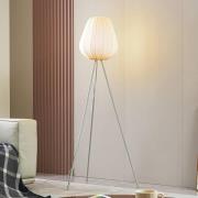 Lindby Helin gulvlampe, beige, tekstil, stativ, 144 cm, E27