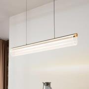 Lucande LED-hængelampe Alania, transparent, metal, 86,5 cm
