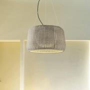 Bover udendørs hængelampe Fora 90, naturhvid/beige