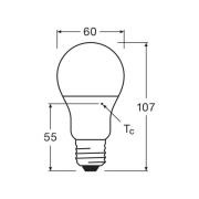 OSRAM LED-pære opal E27 8W 827 6-pak