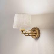 Lazar væglampe, grå/guld antik, Ø 20 cm, tekstil/metal