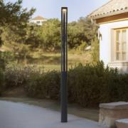 Lucande LED-udendørslampe Zarek, 230 cm, antracit, IP65