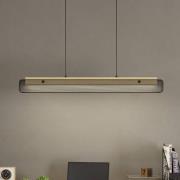 EGLO connect LED-hængelampe Kokomo-Z, sort, træ, stål