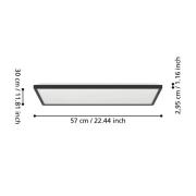 EGLO connect LED-loftlampe Rovito-Z, sort, 57 x 30 cm