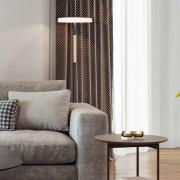 LED-gulvlampe Celeste hvid/brun 160 cm glas/metal Touchdim