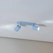 Livia loftspot, lyseblå, 35 cm, 2 lyskilder, metal, GU10