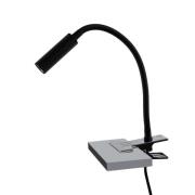 Klemlampe Lagos, sort, metal, 30 cm, læselampe, G9