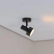 Mona loftspot, 1 lyskilde, sort, bevægelig, stål