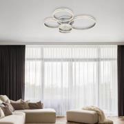 Rubio LED-loftlampe, længde 114 cm, grå, CCT, 5 lyskilder