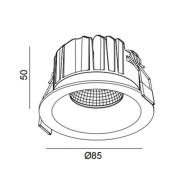SLC LED-downlight OnePro Soft, hvid, 4.000 K, aluminium