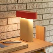 Hübsch LED-bordlampe Sleek, lysegrøn/rød, jern, PC