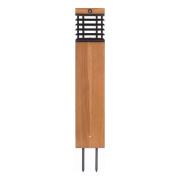 Les Jardins LED-solcellelampe Tekura, teak/grå, 75 cm