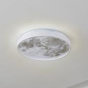Lindby loftlampe Lune, plast, metal, 38 cm