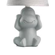 Monkey bordlampe, grå, keramik, 28 cm høj, E14