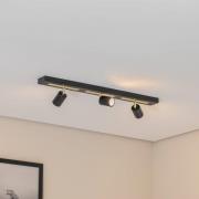 Rodez loftspot, sort/guld, længde 80 cm, 3 lyskilder.