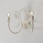 Summer væglampe, hvid/grøn/pink, bredde 25 cm, stål, 2 lyskilder