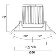 Sylvania LED-indbygningslampe Start, sort, IP44, CCT dæmpbar