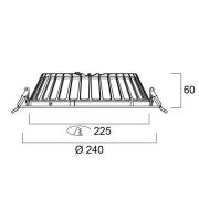 Sylvania LED-downlight Insaver Slim, Ø 22,5 cm, 840