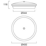 Sylvania Start Surface loft, Ø 40cm, Multipower, PIR-sensor
