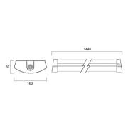 Sylvania LED-loftlampe Deltawing, 144 cm, IP44, 840