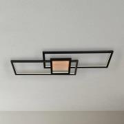 Lindby LED-loftlampe Emiljan, sort, metal, dæmpbar