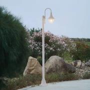 Lindby udendørslampe Daphne, 220 cm, hvid, metal, E27