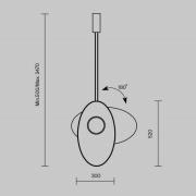 Maytoni Evolution LED-hængelampe, hvid/hvid, drejelig