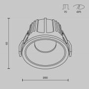 Maytoni indbygningslampe Alfa, sort/hvid, Ø 8,5 cm, 15 W, 36°
