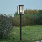 Lindby vejlampe Bolgar, sort, metal, glas, 15 cm