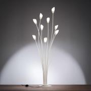 Gloriosa gulvlampe, creme, glas, 9 lyskilder