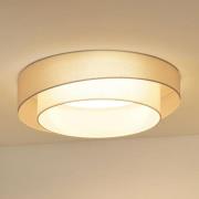 LED-loftlampe Luneta, hvid/hvid, Ø 60 cm, dæmpbar