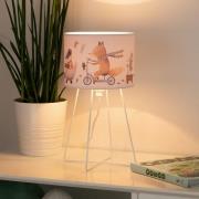 Ferdi Kids bordlampe, tekstil, metal, hvid, farverig