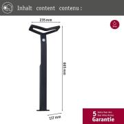 Paulmann Smart vejlampe Alara, CCT, antracit IP44